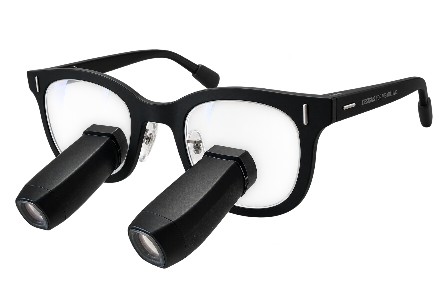 Schwarze Yeoman-Lupenbrille mit 3,5-facher Panoramic-Optik von Designs for Vision